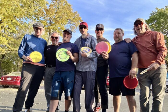 Joe and his disc golf buddies